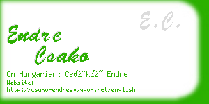 endre csako business card